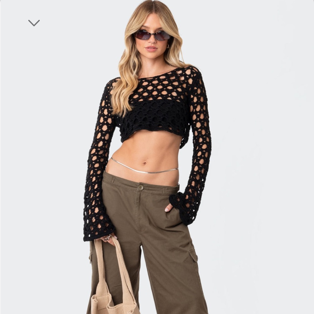 NWOT Edikted Handmade Crochet Top